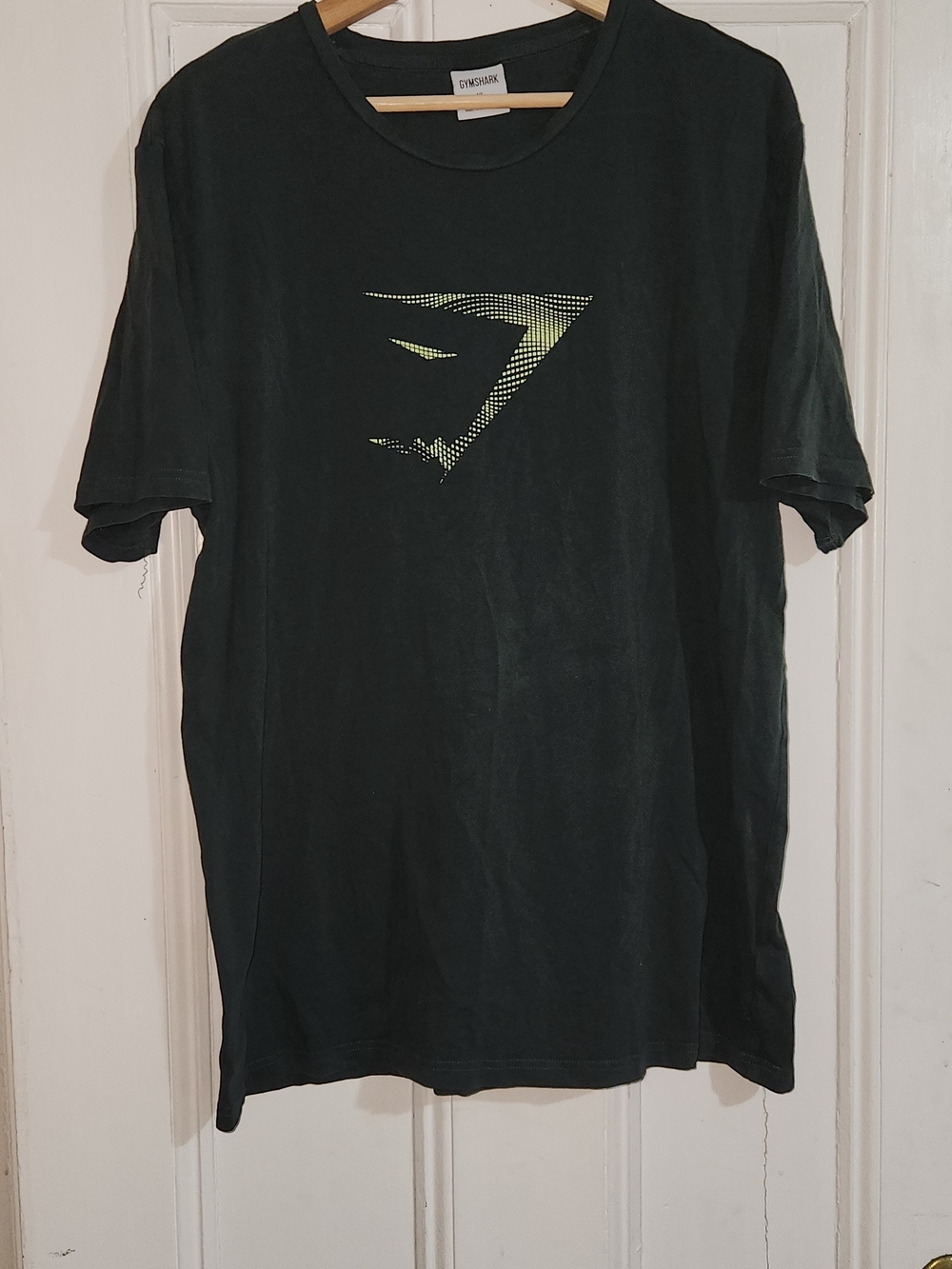 Gymshark Mens XL Dark Green‎ Halftone Logo Graphic T-Shirt GMST5741-DG-XL